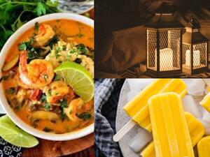 أطباق رمضانية: شوربة الجمبري على الطريقة التايلندية وحلوى الآيس كريم بالمانجو