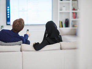 couple watching TV