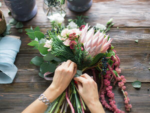Florist at work