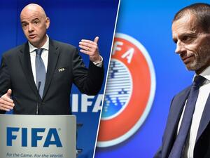 أليكساندر تشيفرين وجياني إنفانتينو رئيسا يويفا وفيفا على التوالي