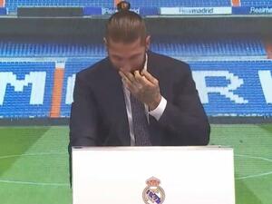 راموس يبكي خلال المؤتمر الصحفي