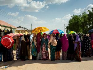 Women queue to vote for Somaliland’s elections at a polling station in Gabiley on May 31, 2021. More than a million voters were called to the polls on Monday in the self-proclaimed republic of Somaliland for legislative and local elections, in which the authorities intend to demonstrate their ability to organize democratic and peaceful elections in the very unstable Horn of Africa