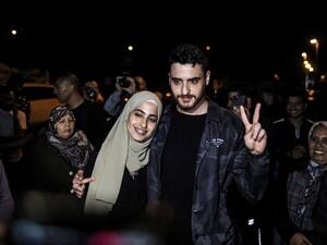 Palestinian activist twin were released from jail yesterday.