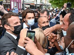 French President Macron slapped in face by member of public