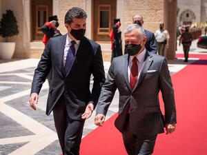 King Abdullah receives President of the Kurdistan Region in Amman palace.