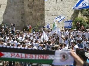 جانب من مسيرة الأعلام في القدس المحتلة