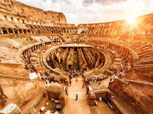  Inside the Ancient Colosseum or Coliseum 