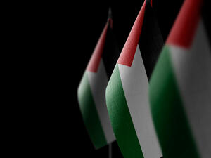 Small national flags of the Palestine 