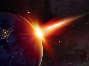 Attack of the asteroid (meteor) on the Earth