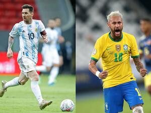 نيمار وميسي يقودان منتخبي البرازيل والأرجنتين