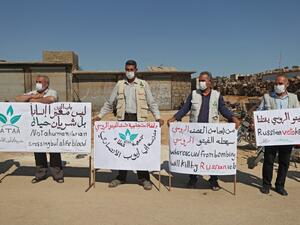 Syrians slams closure of Idlib border crossing to aid