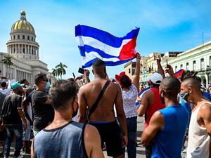 anti-government protests hit Cuba