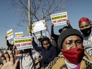 South African president slams unrest