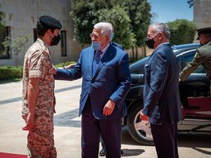 Palestinian President Mahmoud Abbas held talks with King Abdullah