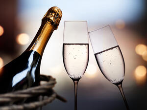 Champagne for romantic celebrations 