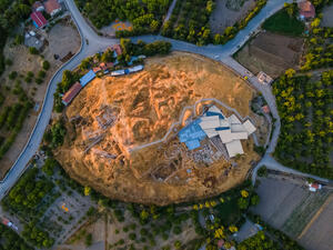 Historical Arslantepe tumulus in Malatya in Turkey 