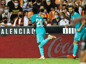 فينيسيوس يحتفل بهدفه الأول لـ ريال مدريد