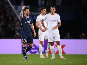 ميسي يحتفل بأول أهدافه في دوري أبطال أوروبا مع باريس سان جيرمان