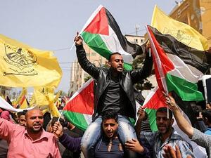 Palestinians in Ramallah 