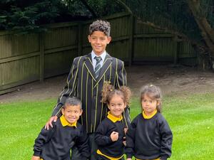 Georgina Rodriguez shared an Instagram snap on Friday of the four children she raises with Cristiano Ronaldo 