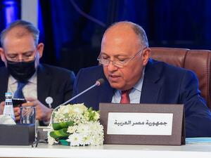Egypt's Foreign Minister Sameh Shoukry held chats with Syrian officials at General Assembly