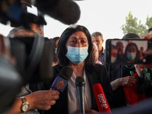 Khalida Jarrar is a Palestinian lawmaker.