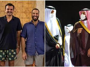 محمد بن سلمان والأمير تميم بن حمد