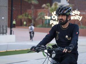 Sheikh Mohammed bin Rashid Al Maktoum, Vice-President and Prime Minister of the UAE and Ruler of Dubai took a bike tour of the Expo 2020 Dubai on September 12, as the world eagerly awaits the launch of the mega-event next month