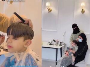 Saudi barber Wafa' Saqer