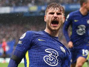 فيرنر يحتفل بهدفه (المصدر: تويتر)