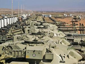 Iranian army tanks during a military exercise in northwest of the country, close to the Iranian Azerbaijani border