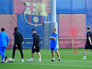 لقطة من تدريبات برشلونة