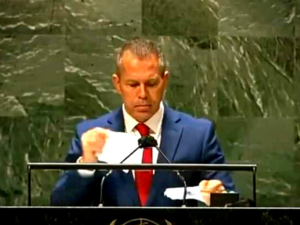Israel's Ambassador to the UN, Gilad Erdan