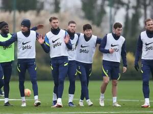 من تدريبات توتنهام (المصدر: ذا غارديان)