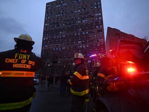 More than 200 firefighters with the Fire Department of New York were battling the blaze.
