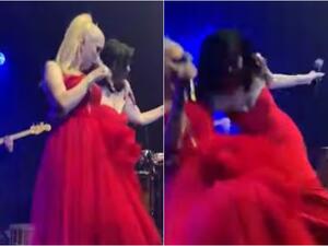 Tuğba Özerk Was Drunk and Fell on Stage During New Year's Eve Concert (Video)