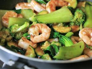 اسهل وصفة ترياكي روبيان بالخضار