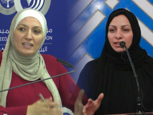 Hala Ahed Deeb (left) and Ebtisam al-Saegh (right)