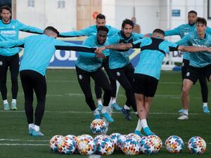 جانب من تدريبات فياريال الاستعدادية لملاقاة يوفنتوس