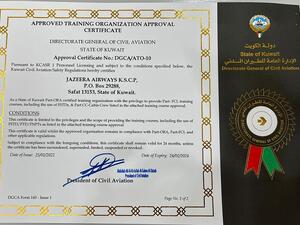 Jazeera Airways Certified By Kuwait’s Civil Aviation To Provide Pilot And Cabin Crew Training 