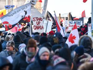 Canadian truckers have descended on Ottawa and other cities for the second weekend of protests against Covid-19