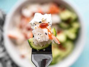 وصفة سلطة السلطعون مع الجبن