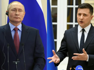 Putin (L) Zelensky 