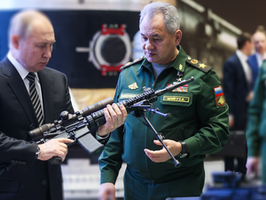 Sergei Shoigu and Vladimir Putin