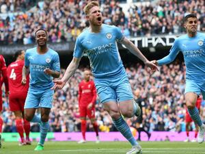 دي بروينه يحتفل بهدف سيتي الأول (المصدر: مانشستر إيفنينغ نيوز)