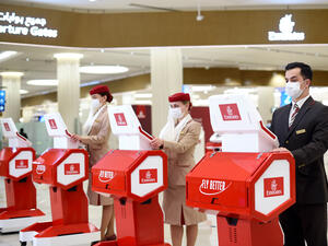 Shorter Waiting Times for Emirates Customers With Unique Mobile Check-in Ports at Terminal 3