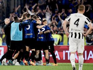 إنتر ميلان يهزم غريمه يوفنتوس (المصدر: أ ف ب)