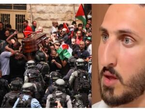 عمرو ابو خضير حامي تابوت شيرين ابو عاقلة