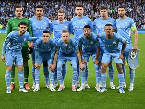 فريق مانشستر سيتي (المصدر: أ ف ب)