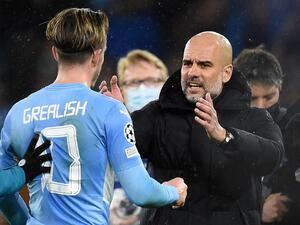 جاك غريليش (يسار) سجل هدف مانشستر سيتي الأول (المصدر: أ ف ب)